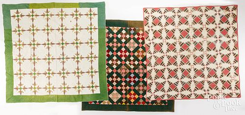 THREE PATCHWORK QUILTS, 19TH/20TH