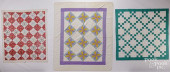THREE PATCHWORK QUILTS, 20TH C