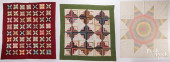THREE PATCHWORK QUILTS, 20TH C