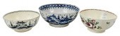 THREE PEARLWARE BOWLSBritish,