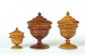 THREE PEASEWARE CONTAINERS.  A