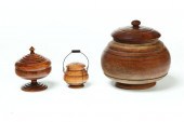 THREE PEASEWARE CONTAINERS.  O