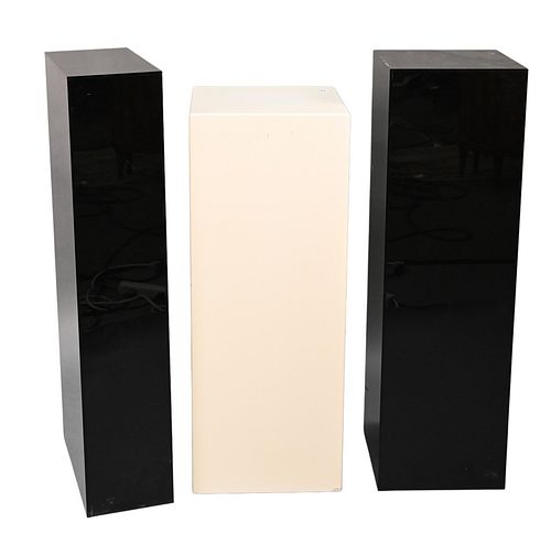 THREE PEDESTALS, TO INCLUDE ONE