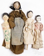 THREE PEG WOODEN DOLLSThree pe