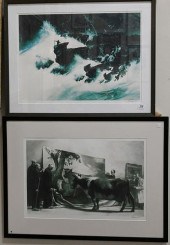 THREE PENCIL SIGNED PRINTS BY