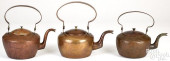 THREE PENNSYLVANIA COPPER KETT