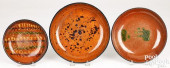 THREE PENNSYLVANIA REDWARE PLA