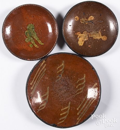 THREE PENNSYLVANIA SLIP DECORATED
