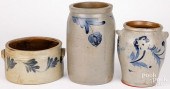 THREE PENNSYLVANIA STONEWARE C
