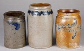 THREE PENNSYLVANIA STONEWARE C