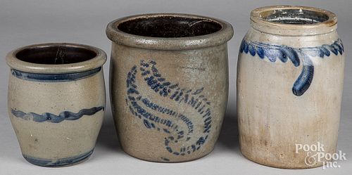 THREE PENNSYLVANIA STONEWARE