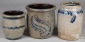 THREE PENNSYLVANIA STONEWARE C