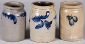 THREE PENNSYLVANIA STONEWARE C