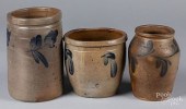THREE PENNSYLVANIA STONEWARE C