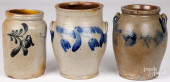 THREE PENNSYLVANIA STONEWARE C