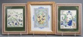 THREE PERSIAN INLAID WOOD FRAM