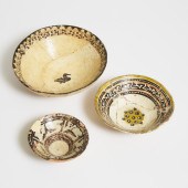 Three Persian Pottery Bowls, N