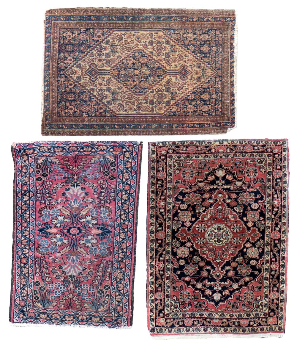 THREE PERSIAN RUGS / MATSeach