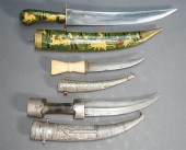 THREE PERSIAN/INDIAN DAGGERS,