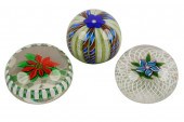 THREE PERTSHIRE GLASS PAPERWEI