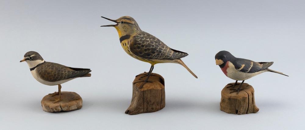 THREE PETER PELTZ LIFE-SIZE BIRD