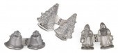 THREE PEWTER ICE CREAM MOLDS 2