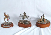 THREE PEWTER SCULPTURES - BY M