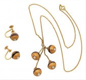 THREE PIECE 14 KARAT SET, TO I