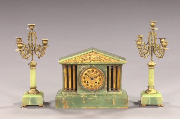 Three-Piece American Brass and Onyx