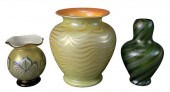 THREE PIECE ART GLASS LOT, TO
