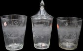 THREE PIECE BLOWN GLASS LOTThr