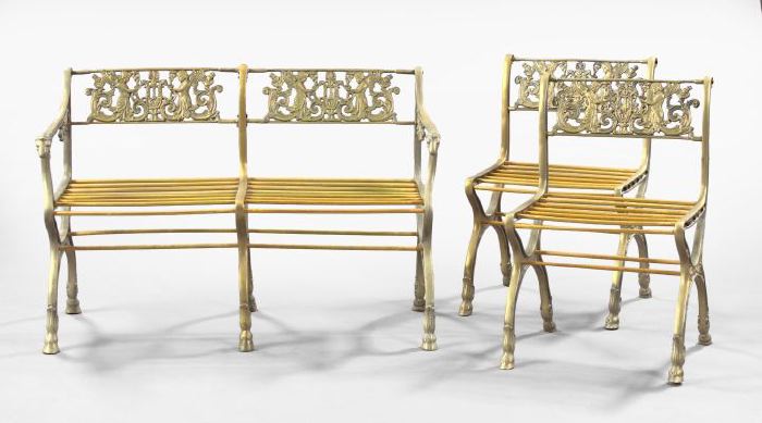 Three-Piece Brass and Cast-Aluminum