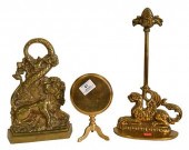 THREE PIECE BRASS GROUP, TO IN