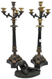 THREE PIECE BRONZE GROUPThree