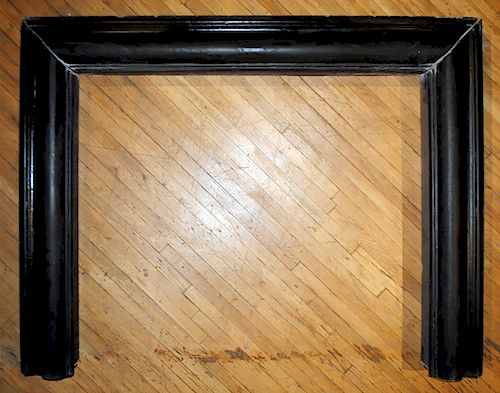 THREE PIECE CARVED BLACK MARBLE