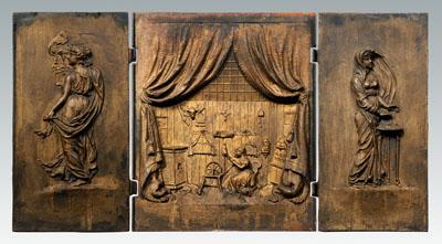 Three piece cast iron fire