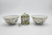 THREE PIECE CHINESE PORCELAIN