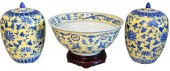 THREE PIECE CHINESE PORCELAIN