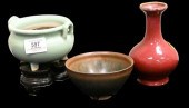 THREE PIECE CHINESE PORCELAIN