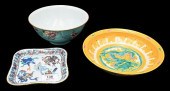 THREE PIECE CHINESE PORCELAIN