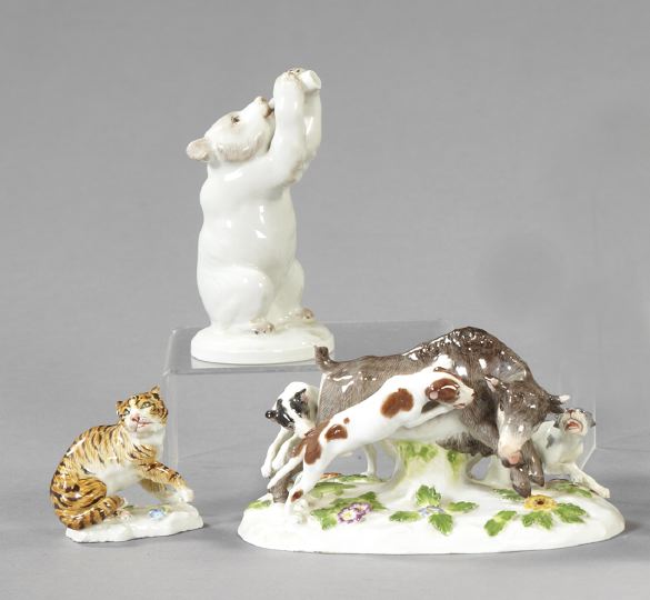 Three-Piece Collection of Meissen