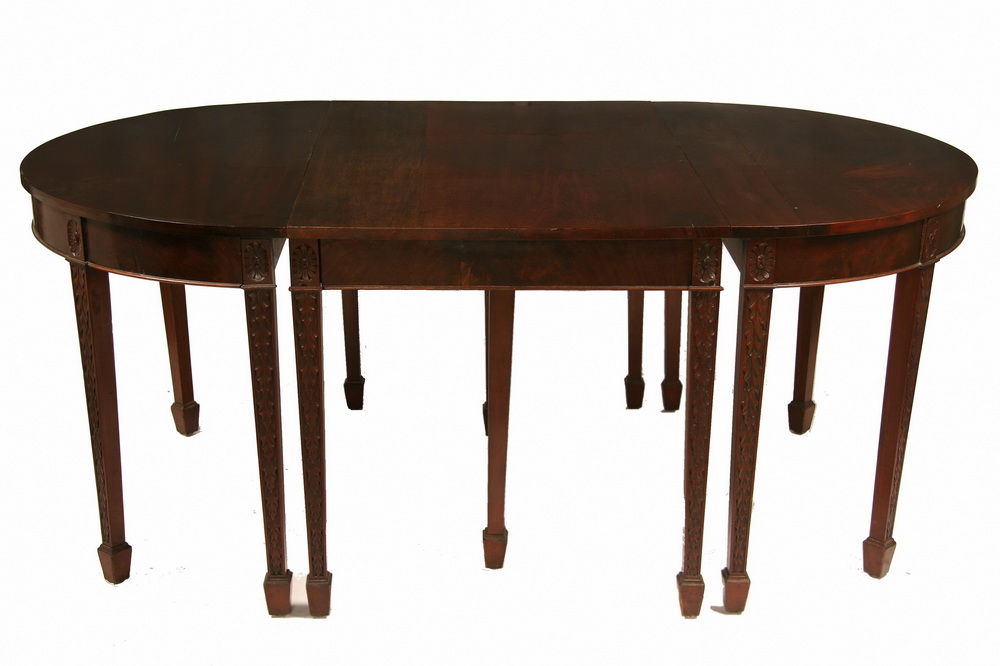 THREE-PIECE CUSTOM DINING TABLE -