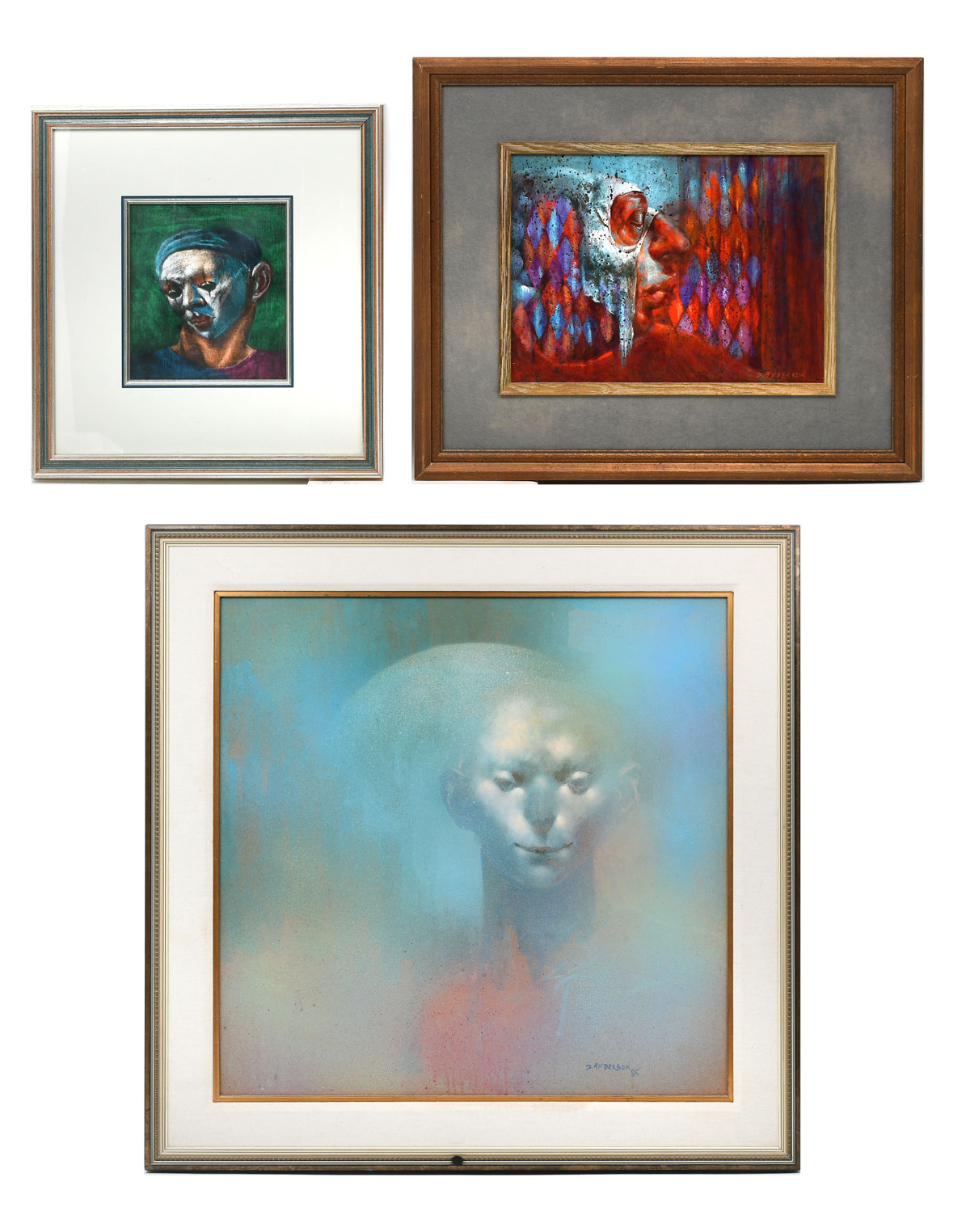 THREE PIECE DAVID ANDERSON PAINTING