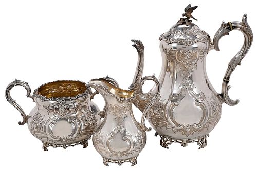 THREE PIECE ENGLISH SILVER COFFEE