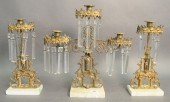 THREE PIECE FIGURAL GIRANDOLE