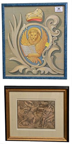 THREE PIECE FRAMED ART GROUP, TO