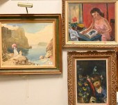 THREE PIECE FRAMED ART LOTThre