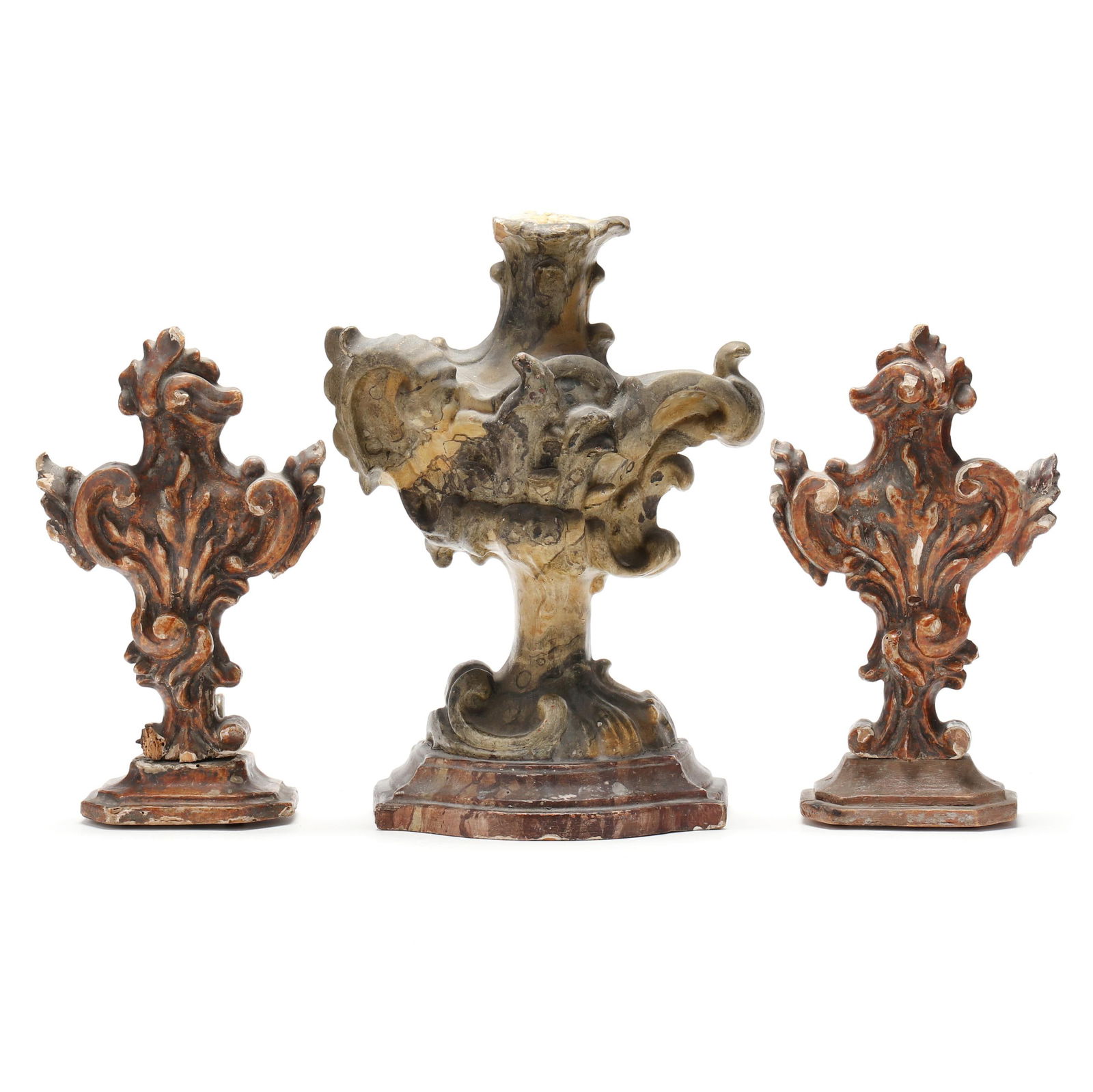 THREE PIECE FRENCH CARVED