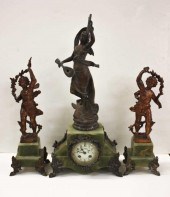 THREE-PIECE FRENCH CLOCK SET,