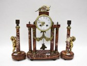 THREE-PIECE FRENCH CLOCK SET,